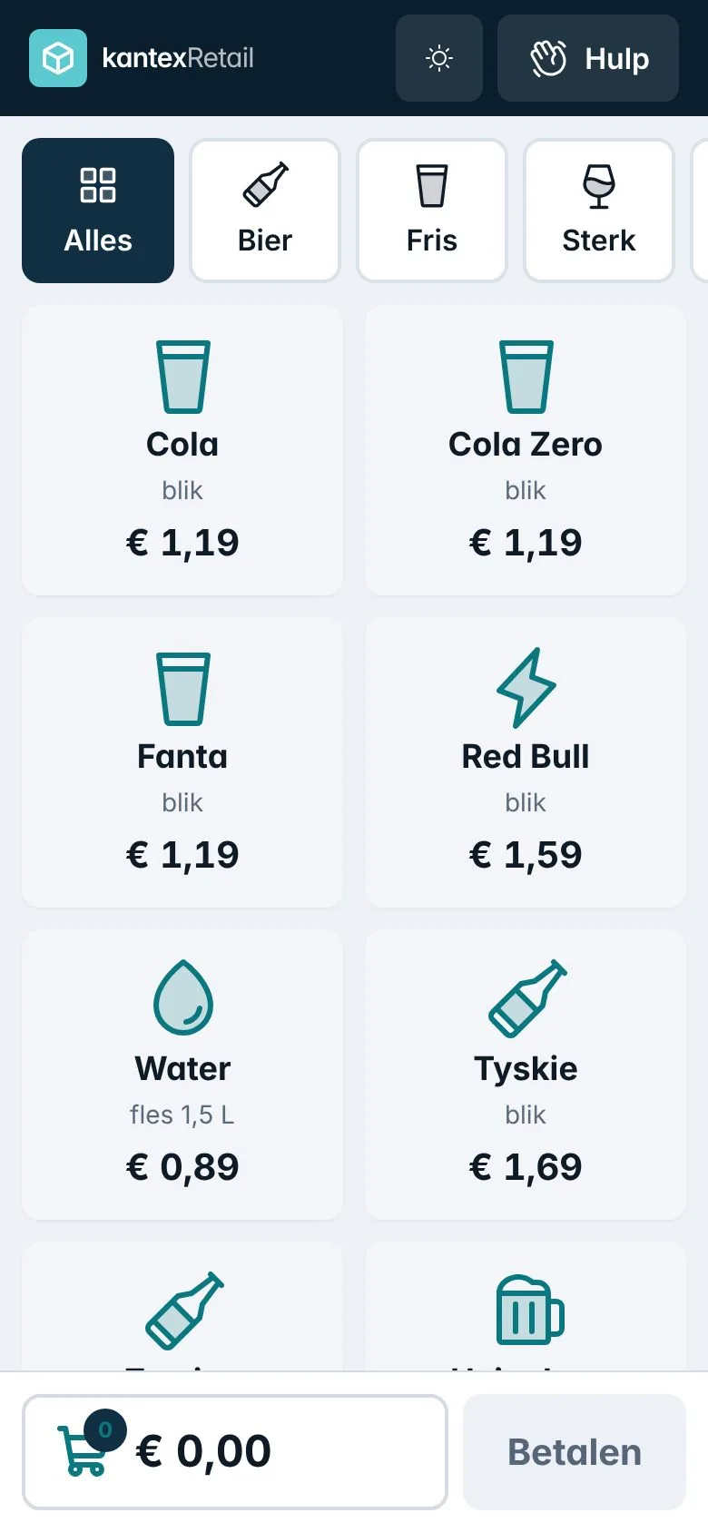 Kantex POS on a phone