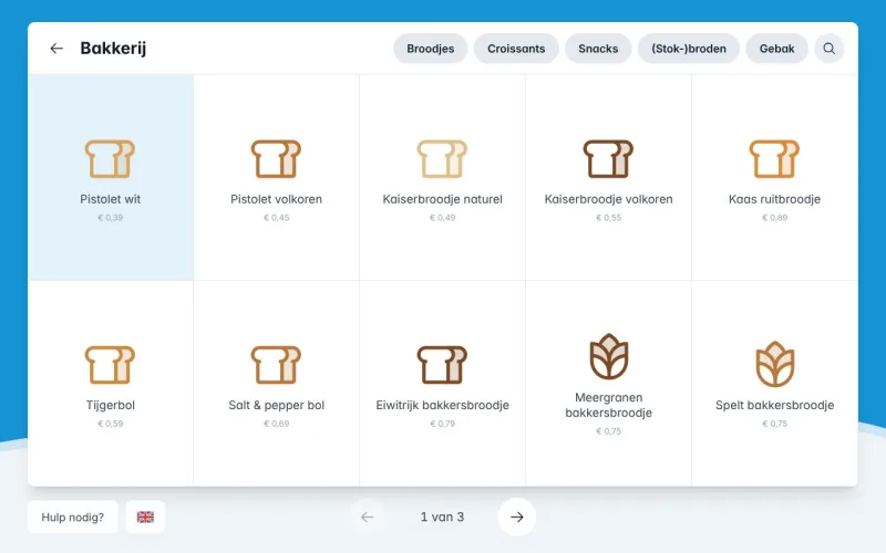 Self-checkout with categories